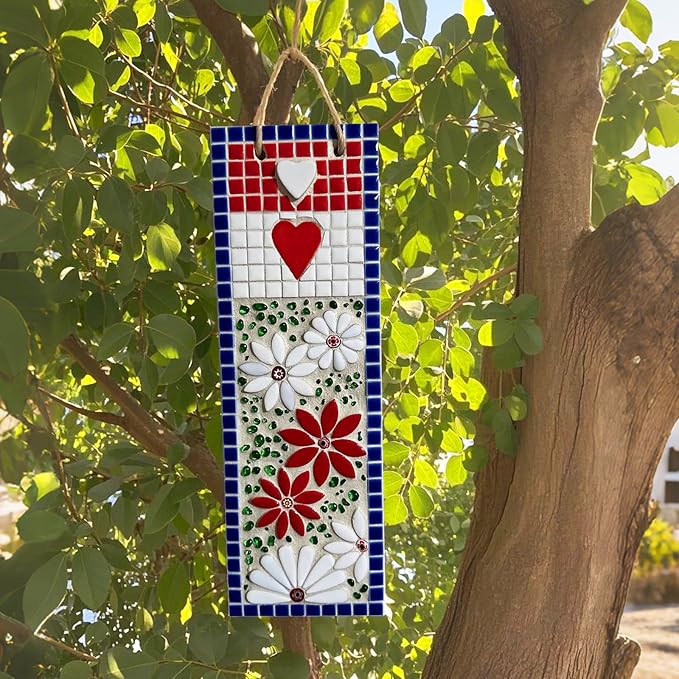 Artspac White Petal Ceramic Mosaic Tiles for Crafts, 200g Flower Tiles Mosaic Pieces for Mosaic Craft Supplies,Garden Art Decor