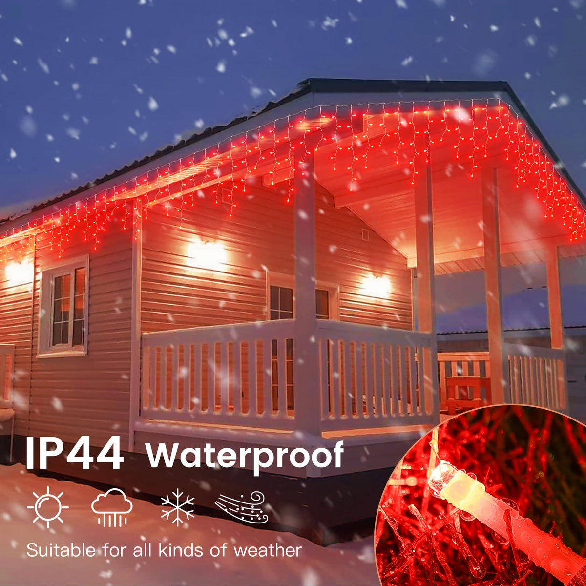Red Icicle Lights