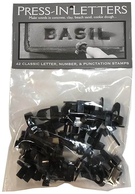Magnetic Poetry Press in Letters and Numbers Stone Concrete Stamps - Uppercase Classic Typeface