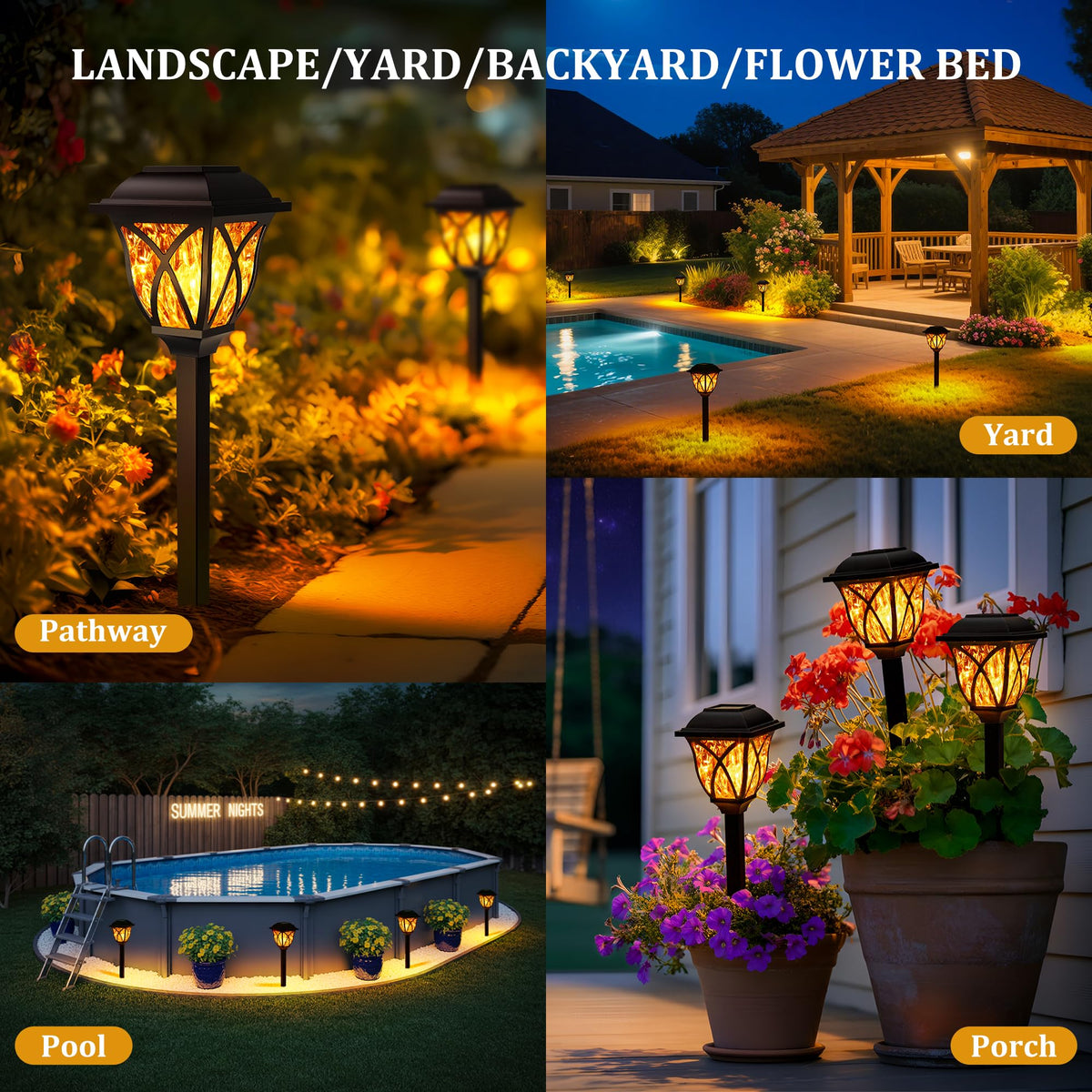 Solar Lights Outdoor Waterproof (8 Count)