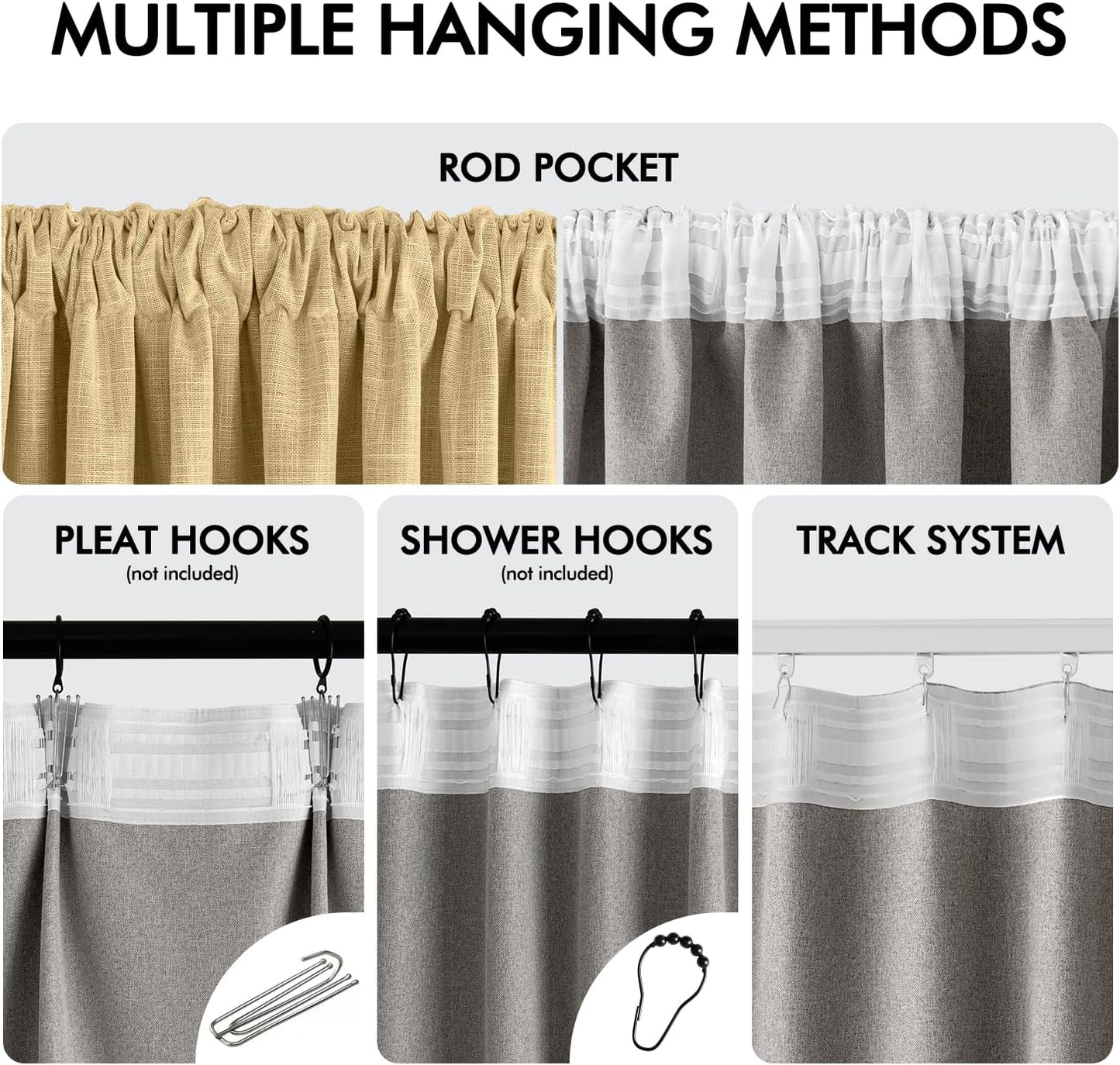 MIULEE Yellow 100% Blackout Linen Curtains 120 Inch 2 Panels Set Double Sided No Coating Pinch Pleated Back Tab Black out 10 FT Extra Long Thermal Insulated Bedroom Living Room Darkening Window Drapes