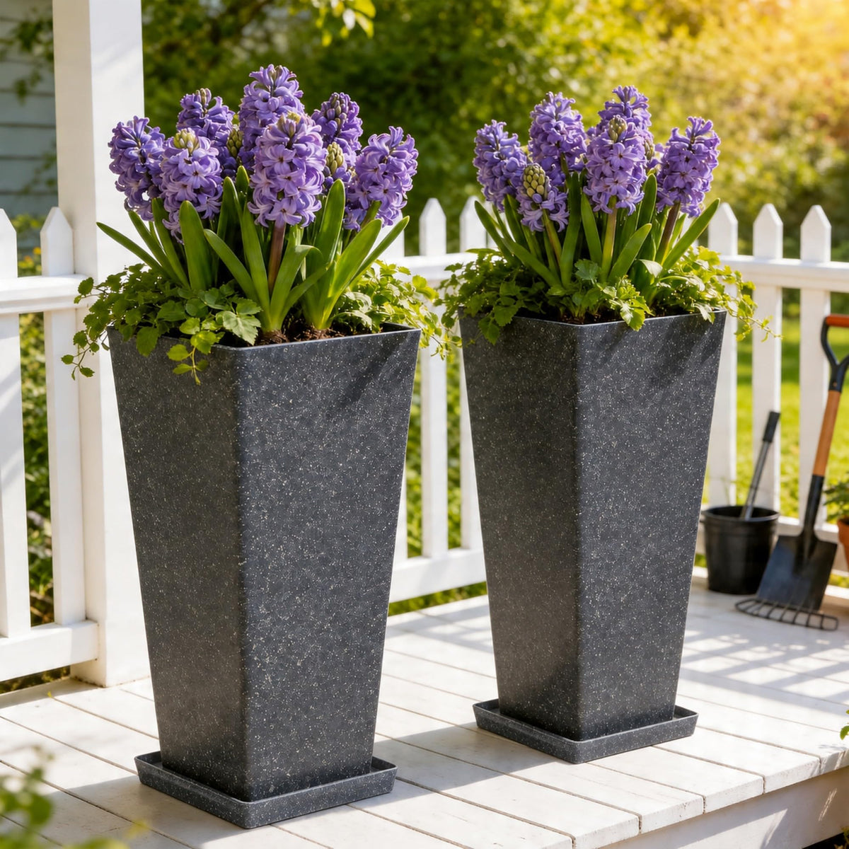 Autodaya 28" Oversized Black Terrazzo (2 Count)