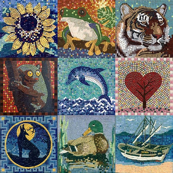 Get Creative with Our DIY Mosaic Tiles Kit for Adults, Square 7inch (20cm) Humming-Bird