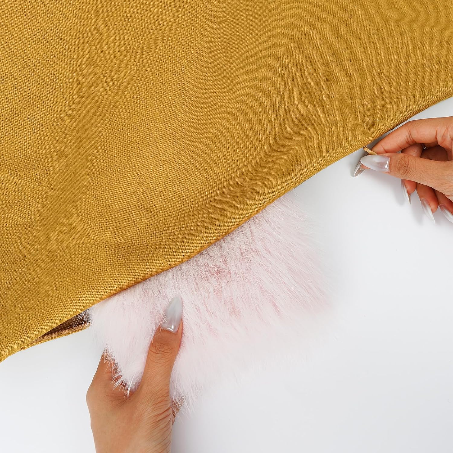 Linen Hanging Laundry Bag, Over The Door Laundry Hamper for Dirty Clothes, Drawstring Closure with Bottom Zipper, Turmeric - NestledHome