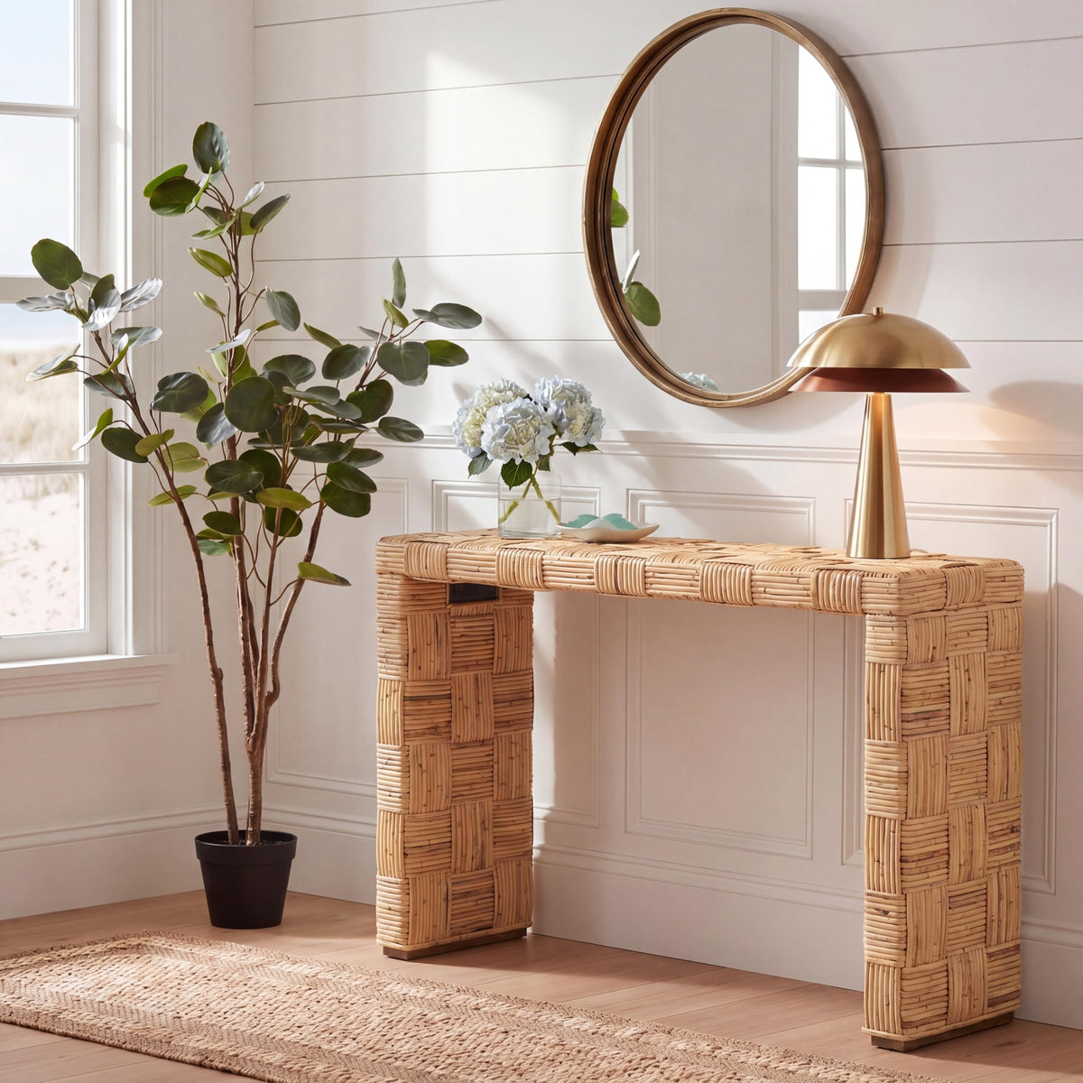 Furniture Wicker Console Table