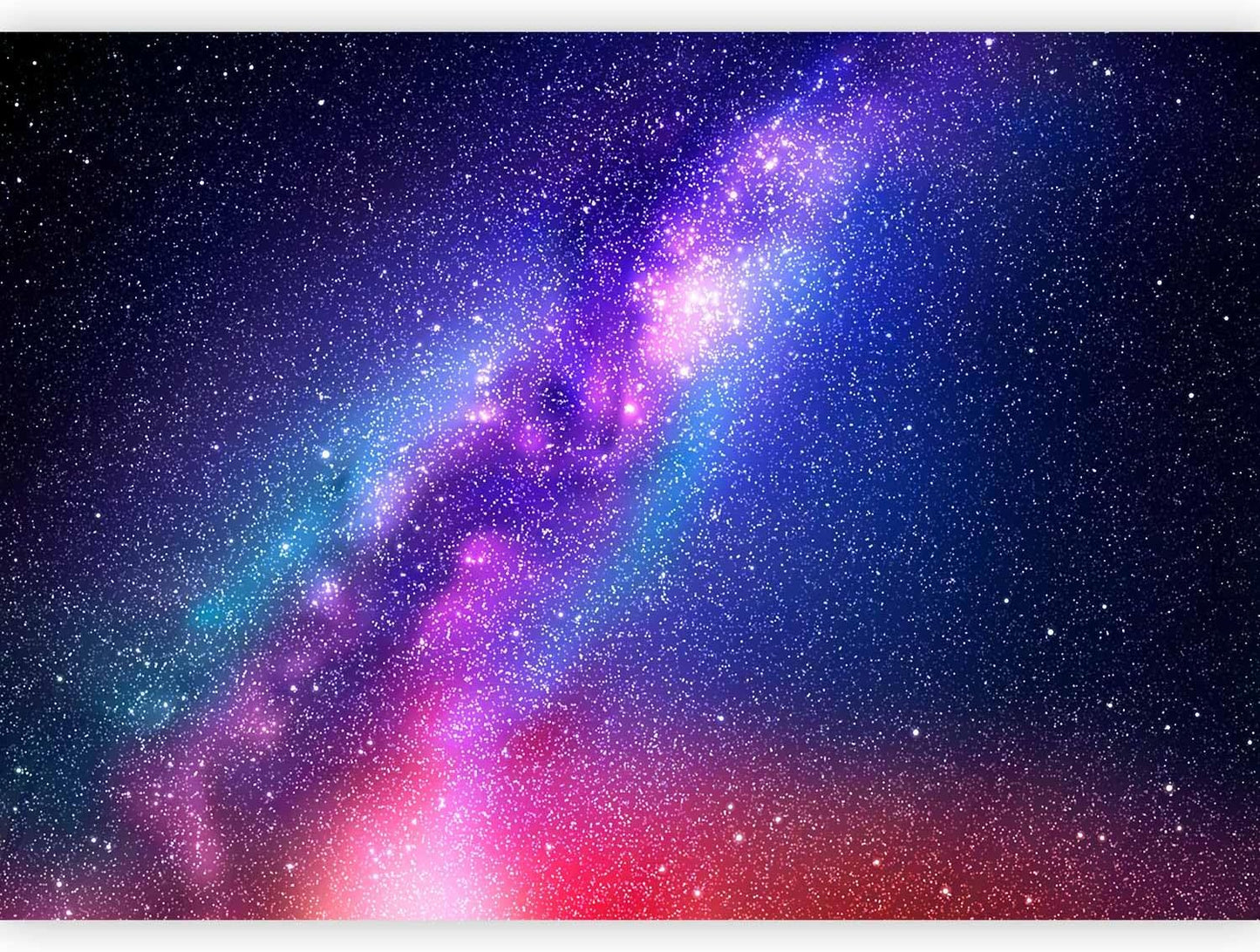 artgeist Wall Mural Galaxy 116x83 in - Peel and Stick Self-Adhesive Wallpaper Removable Large Sticker Foil Wall Decor Print Picture Image Abstract Space Sky Star Cloud Violet f-C-0487-a-a