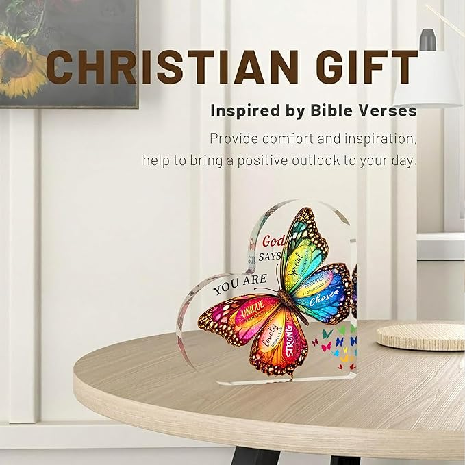 Mothers day Mom Gifts - Christian Gifts for Women Birthday, Butterfly Gifts for Womenn, Friends, Mom, Sister, Girl, Coworker, spiritual gifts, Religious Gift for Women Girls