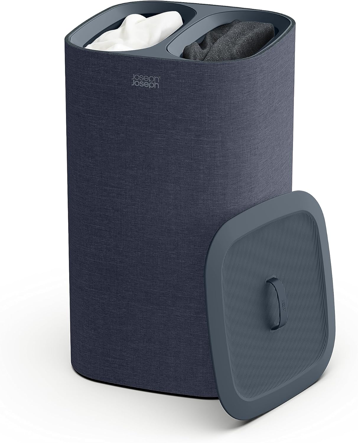 Joseph Joseph Tota 60 liter/15.8 gallon Laundry Hamper Separation Basket with lid, 2 Removable Washing Bags with Handles- Carbon Black - NestledHome