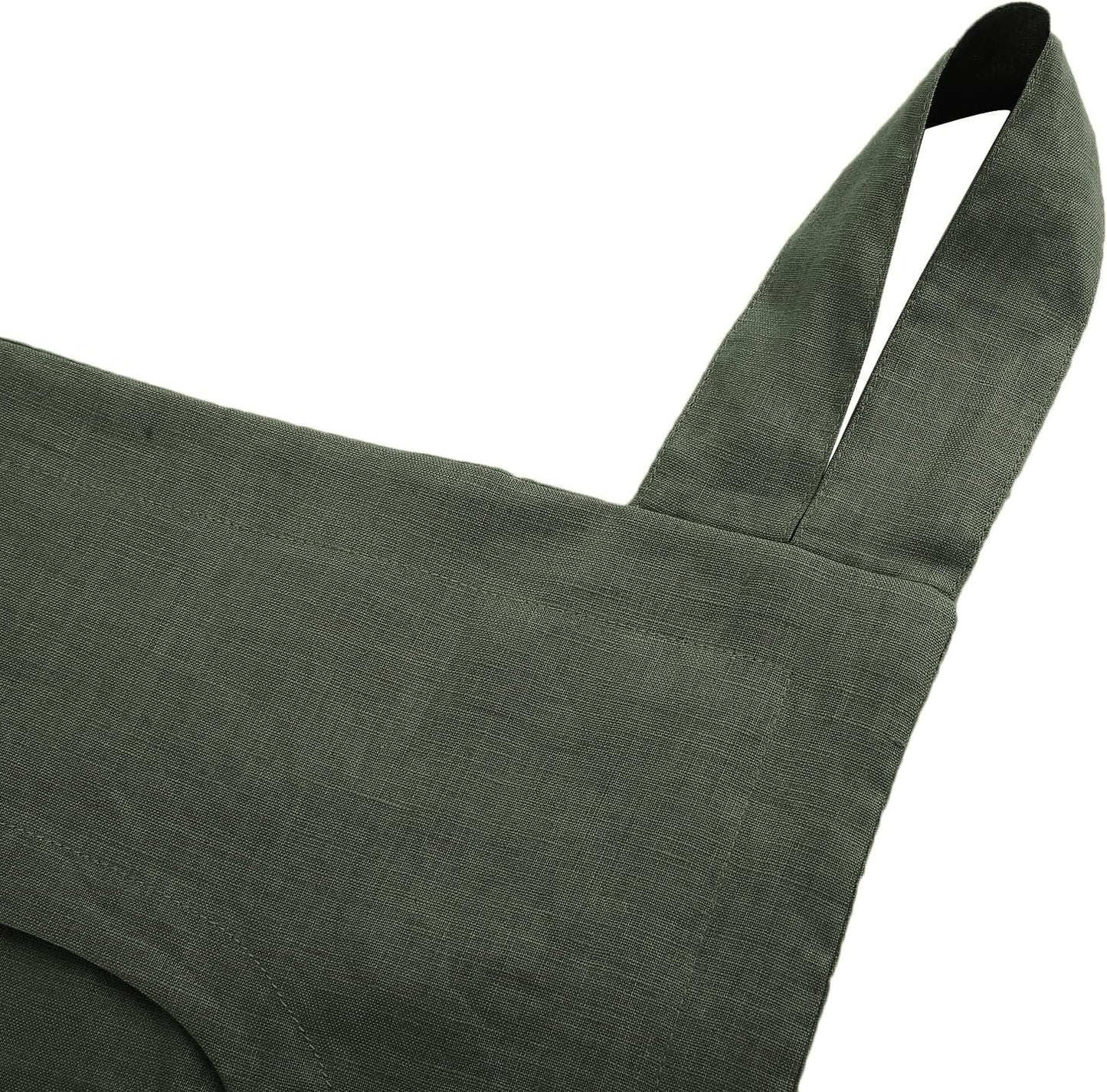 Amazhiyu 100% Linen Door Hanging Laundry Hamper Bag, 19x27 Inches Dusty Green - NestledHome