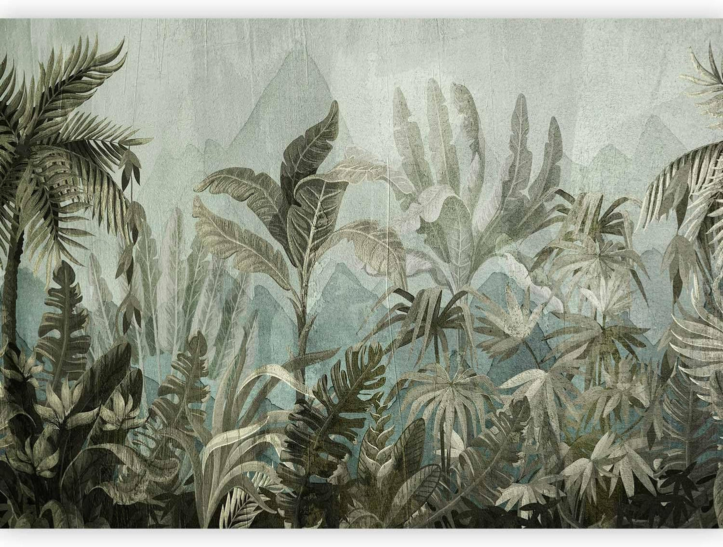 artgeist Premium Wall Mural Leaves 157"x110"XXL Non-Woven Wallpaper Fleece Wall Decor Photo Print Picture Image Design Nature Botanical Plants Palm Abstract b-C-0854-a-a