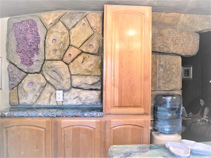 Concrete Masonry Forms Stamp Set - 7 Beautiful 12" Rock Texture Form Stamps, Masonry Form Stamps For Creating Beautiful, Stone Design Stepping Stones, Rock & Boulder Features, Pool Designs, etc.