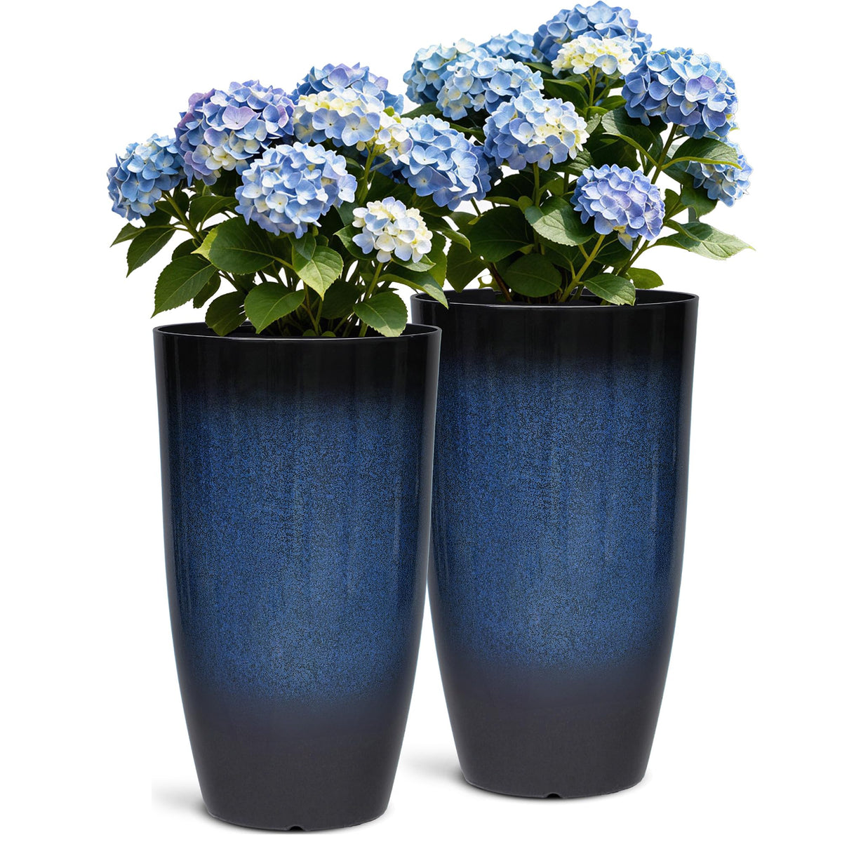 Autodaya 24" Large Tall Outdoor Planters Set of 2 (2 Count)