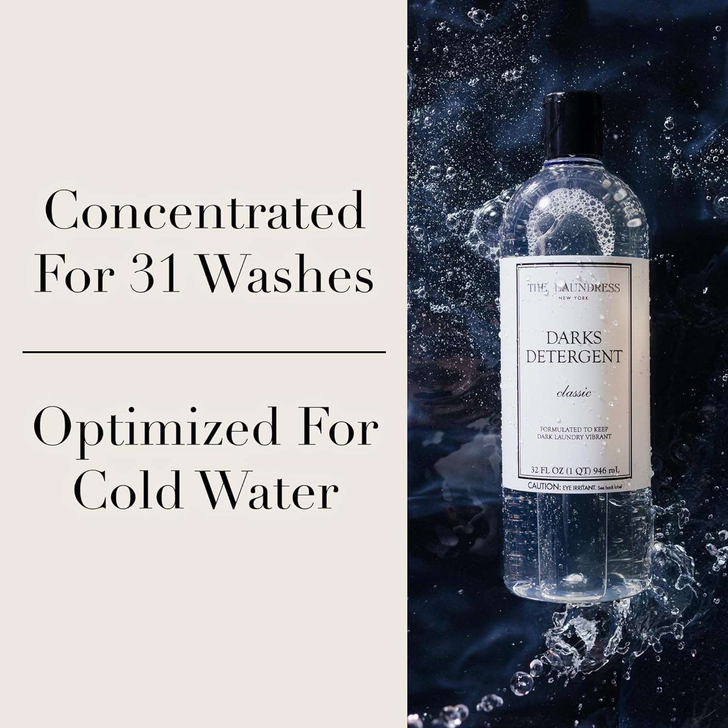 The Laundress Darks Detergent, Concentrated Laundry Detergent Liquid, For Rich Vibrant Colors, Tough on Stains, Classic Scent, 32 oz. - NestledHome