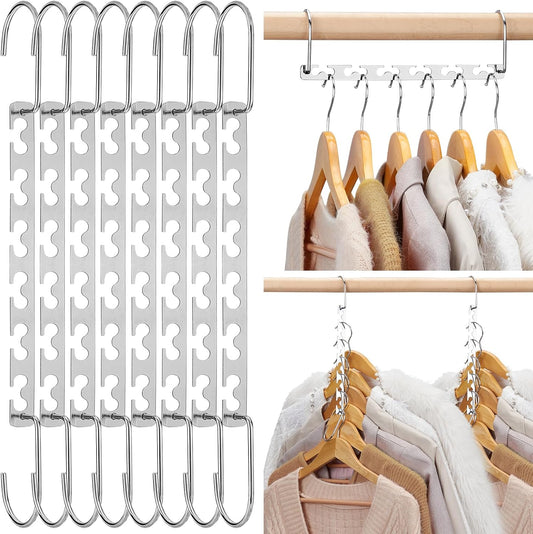 HOUSE DAY Space Saving Hangers for Clothes 20 Pack, Heavy Duty Hanger Organizer | 30 Lbs Capacity |, Metal Magic Hanger, Sturdy Multi Hangers, Closet Space Saver Closet Organizers and Storage - NestledHome