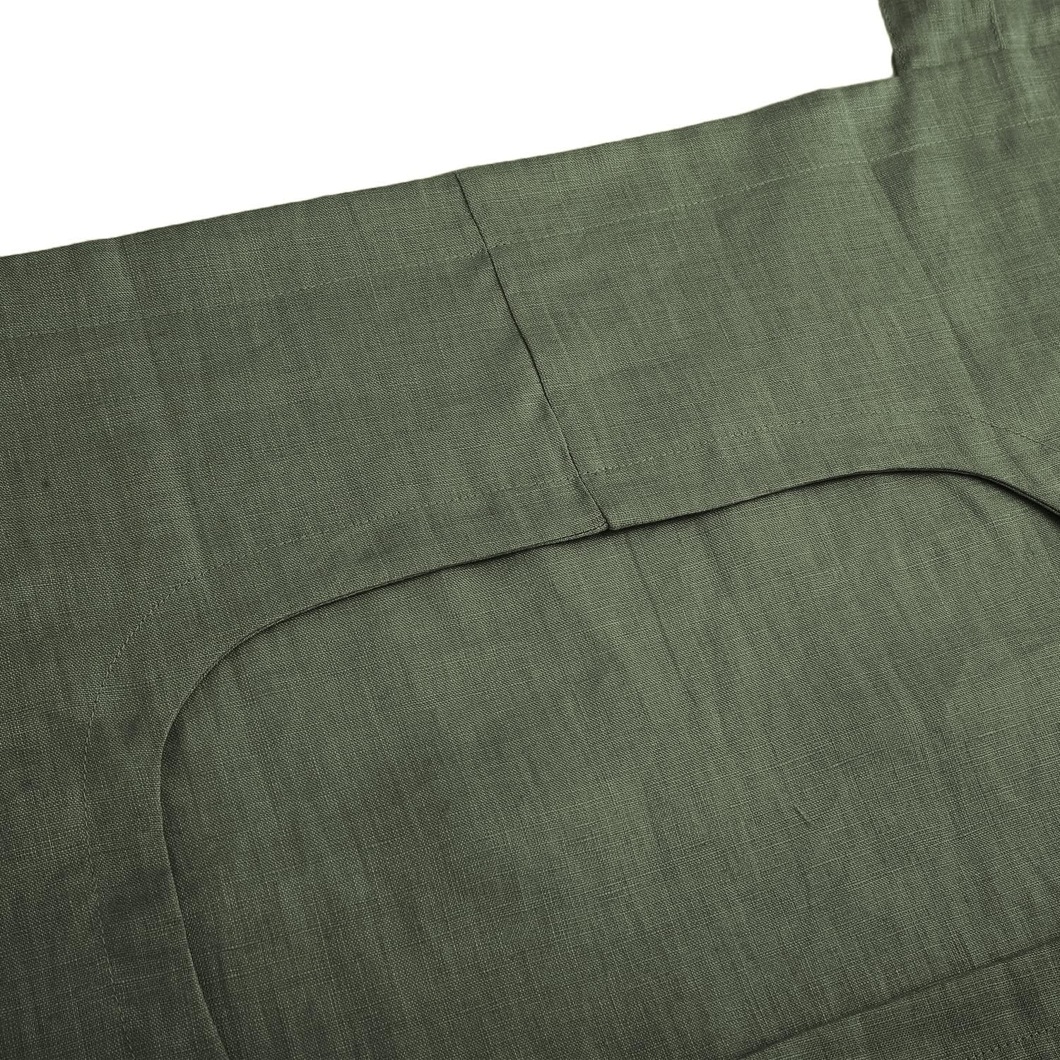 Amazhiyu 100% Linen Door Hanging Laundry Hamper Bag, 19x27 Inches Dusty Green - NestledHome