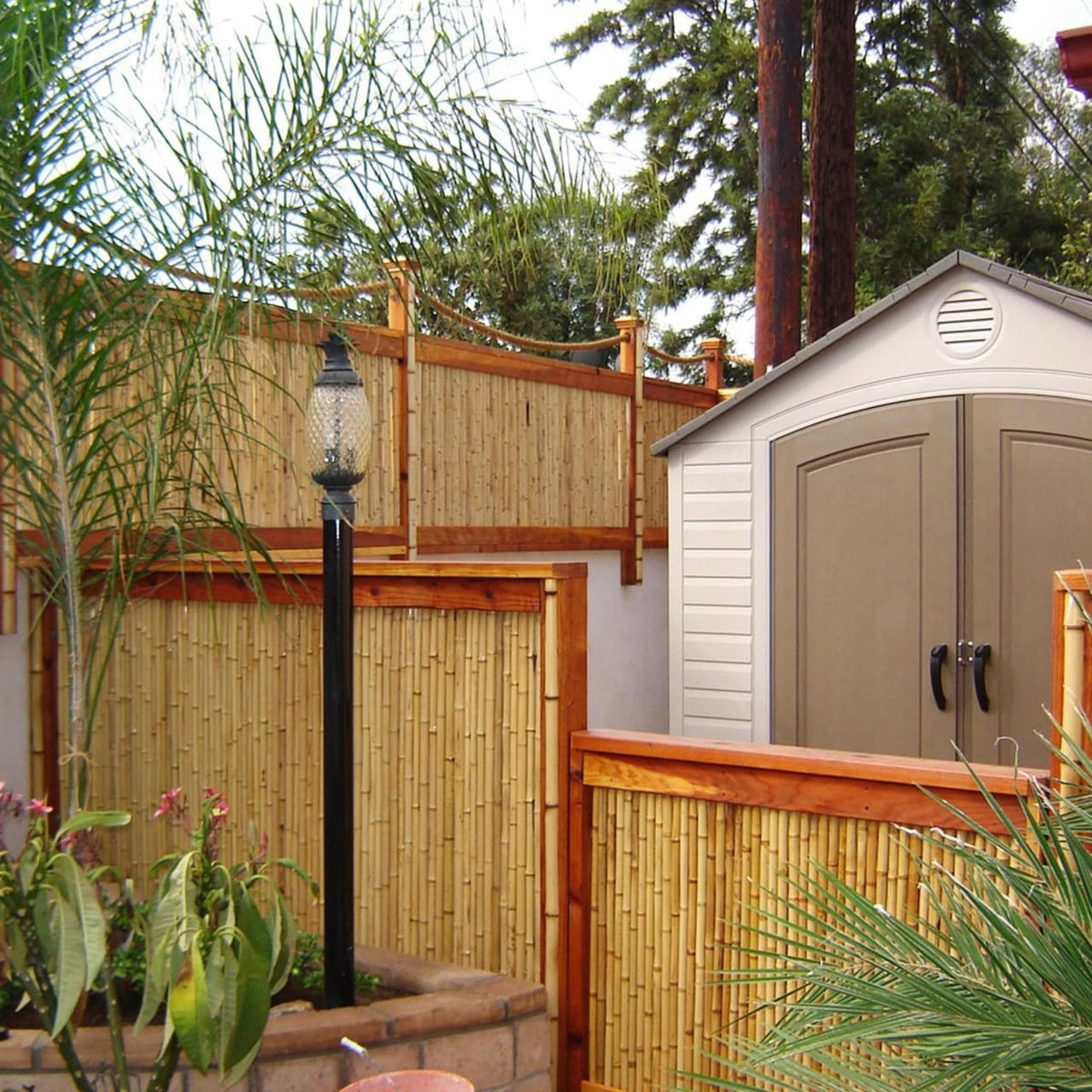 Natural Bamboo Fencing Decorative Rolled Fence Panel 0.75 in D x 6 ft H x 8 ft L (48 Sq Ft)
