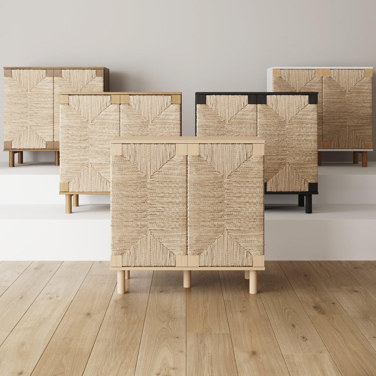 Beacon Accent Natural Sideboard Storage Cabinet TV Stand in Wire