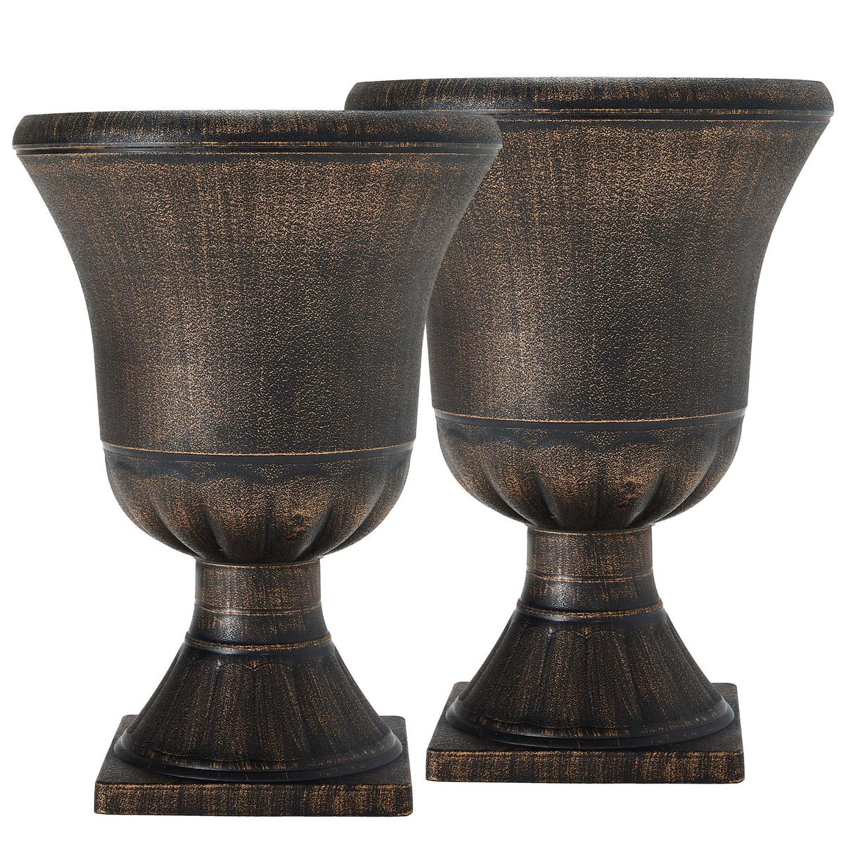 22" Tall Urn Planters Set of 2 Large Flower Pots (2 Count)