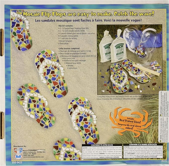 Midwest Products Mosaic Flip Flop Stepping Stone Kit