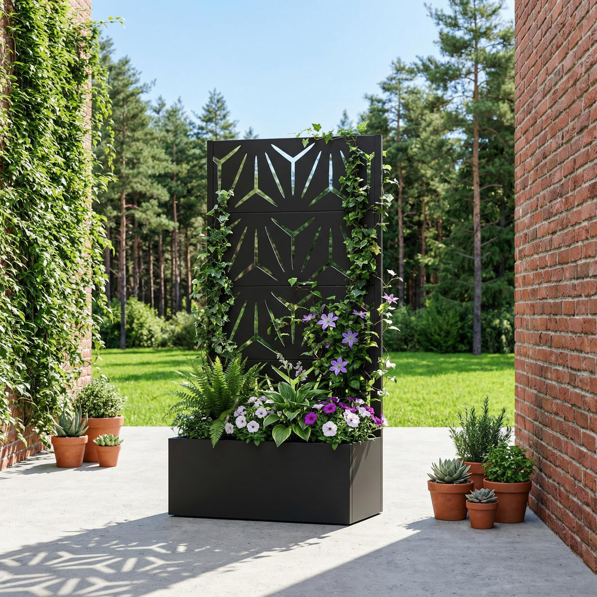 Metal Raised Garden Bed with Trellis