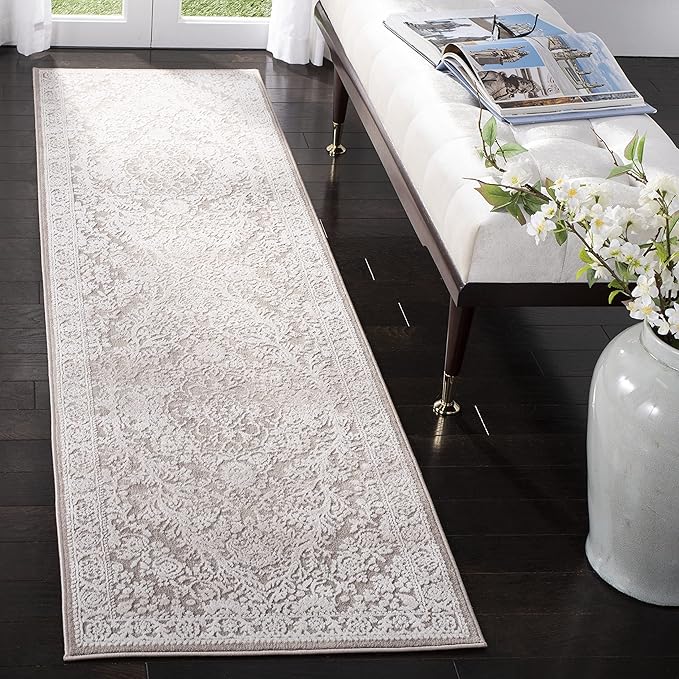 SAFAVIEH Reflection Collection Runner Rug - 2'3" x 6', Beige & Cream, Non-Shedding & Easy Cleaning, Ideal for Living Room, Bedroom (RFT668A)