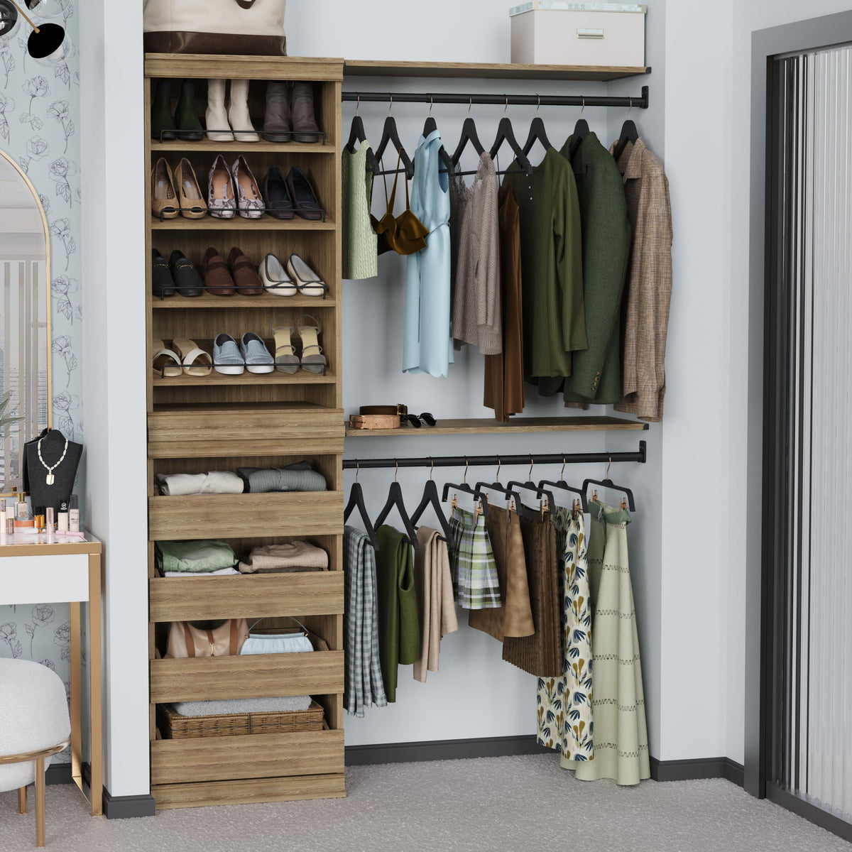 Modular Storage Unit with 4 Drawers