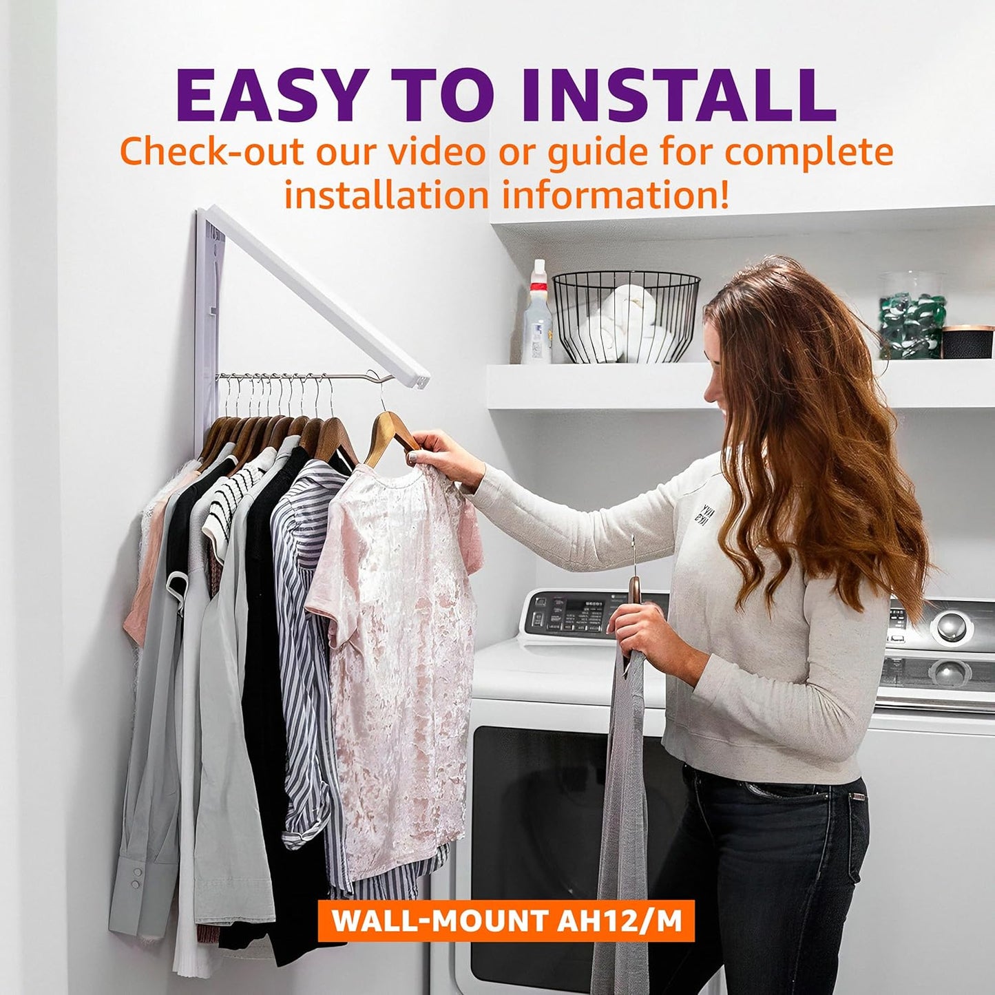 InstaHanger - Wall Mounted Drying Rack - The Original Collapsible Clothes Drying Rack and Storage - NestledHome