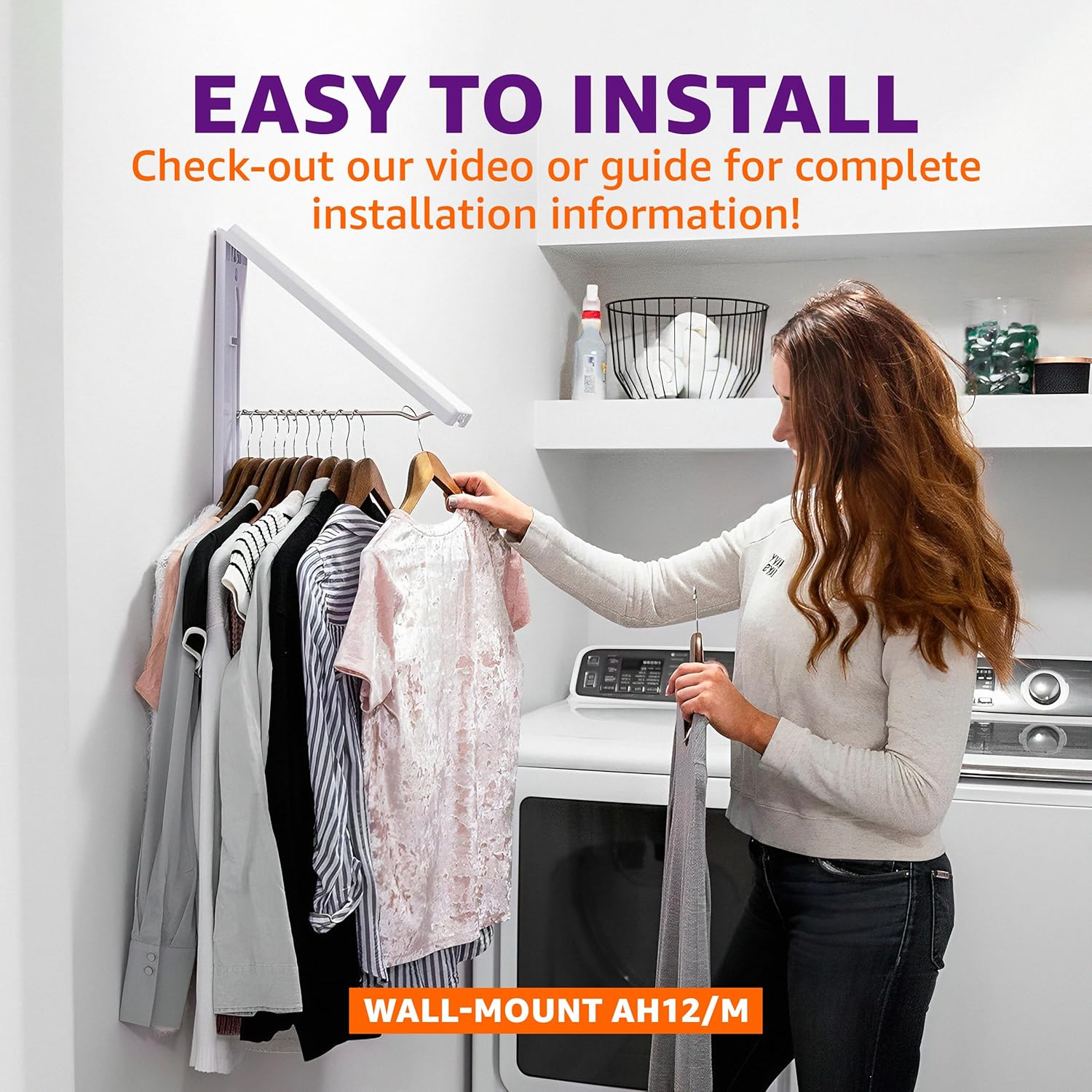 InstaHanger - Wall Mounted Drying Rack - The Original Collapsible Clothes Drying Rack and Storage - NestledHome