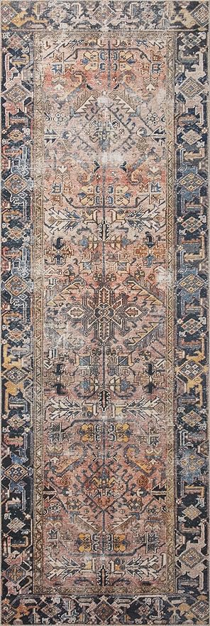 Loloi Chris Loves Julia Jules Collection JUL-02 Terracotta/Multi 2'-6'' x 9'-6'', .13" Pile Height, Runner Rug