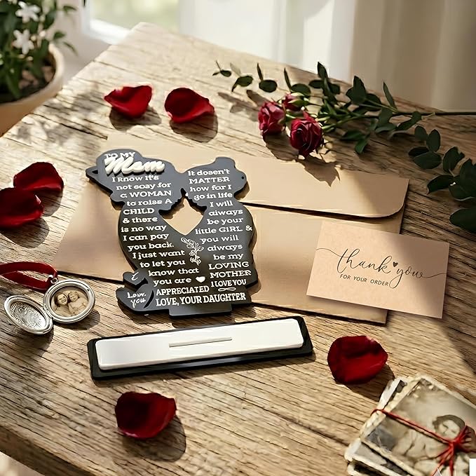 To My Mom Acrylic Plaque, Mom Gifts from Daughter, Best Mom Ever Keepsake, I Love You Mom Sign, Mothers Day Decor, Meaningful Sentimental Gift, Birthday Gift Idea