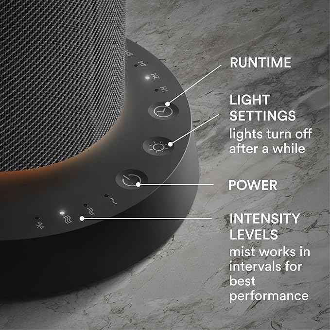 Homedics SereneScent Waterless Essential Oil Diffuser, Cordless Rechargeable Aromatherapy Diffuser for Home, Large Room Scent Machine, Timer, App Control, 6 LED Lights, No Water Needed, Black