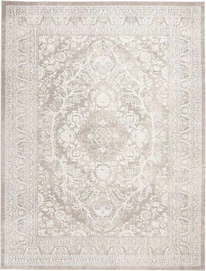 SAFAVIEH Area Rug 9x12 - Reflection Collection - Large - Beige & Cream, Non-Shedding & Easy Cleaning, Ideal for Living Room, Bedroom, Dining Space (RFT668A)