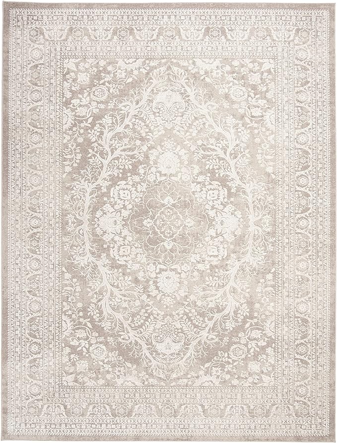 SAFAVIEH Area Rug 10x14 - Reflection Collection - Large - Beige & Cream, Non-Shedding & Easy Cleaning, Ideal for Living Room, Bedroom, Dining Space (RFT668A)