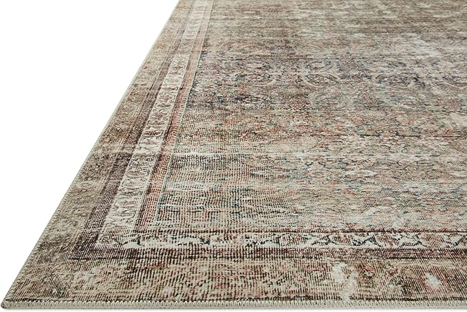 Loloi Chris Loves Julia Jules Collection JUL-09 Ink/Terracotta 8'-6'' x 11'-6'', .13" Pile Height, Area Rug