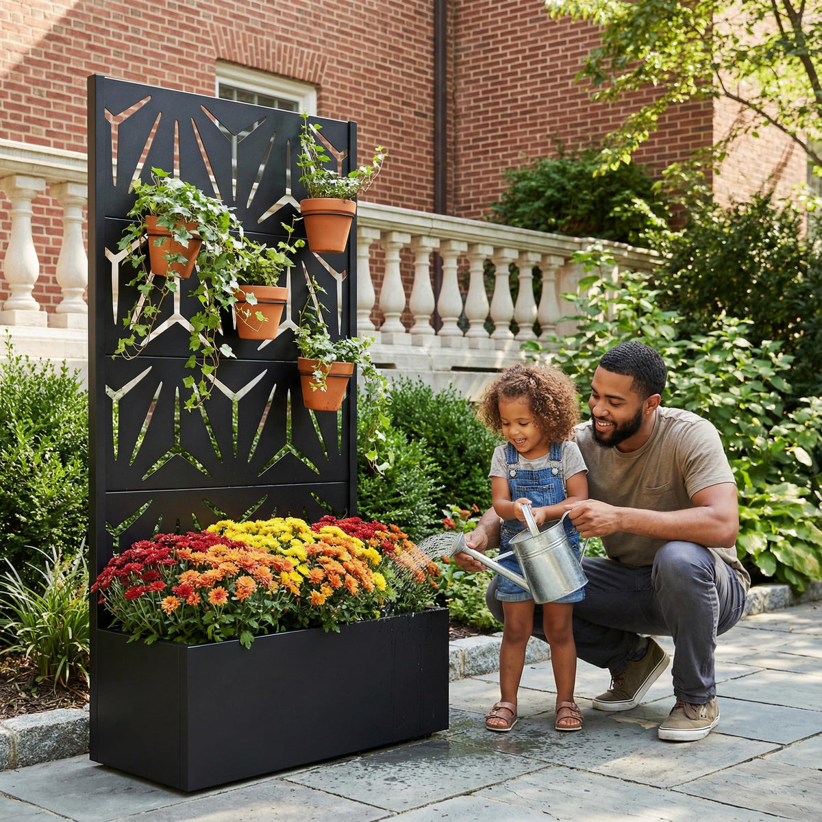 Metal Raised Garden Bed with Trellis