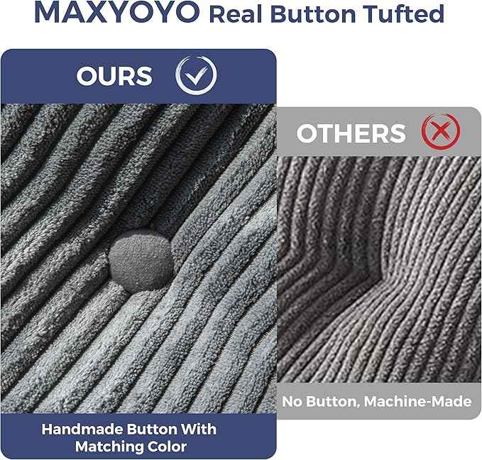 MAXYOYO Folding Sofa Bed, Convertible Sleeper Chair with Pillow Foldable Mattress with Back Support, Portable Fold Out Chair Bed Comfy Floor Sofa Lounge for Living Room Bedroom, Dark Grey, Single