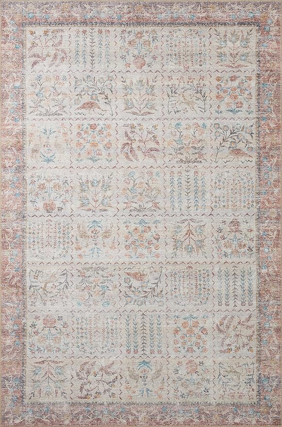 Loloi Rifle Paper Co. Maison Collection MAO-08 Cream 7'-6" x 9'-6", .19" Pile Height, Area Rug