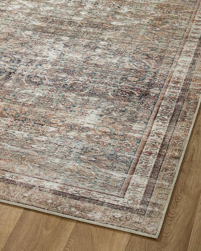 Loloi Chris Loves Julia Jules Collection JUL-09 Ink/Terracotta 8'-6'' x 11'-6'', .13" Pile Height, Area Rug