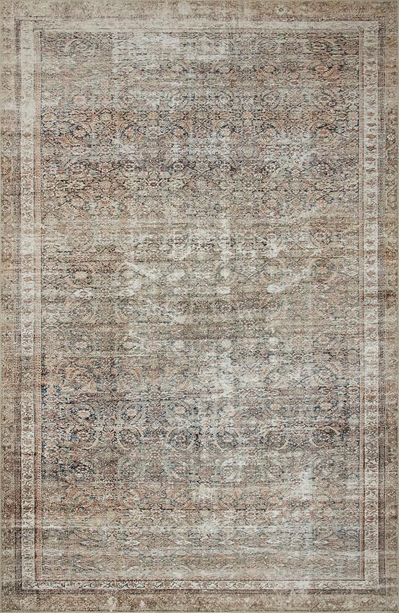 Loloi Chris Loves Julia Jules Collection JUL-09 Ink/Terracotta 8'-6'' x 11'-6'', .13" Pile Height, Area Rug