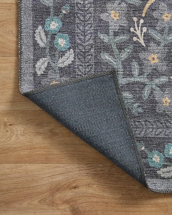 Loloi Rifle Paper Co. Maison Collection MAO-01 Nightingale Black 2'-3" x 3'-9", .19" Pile Height, Accent Rug