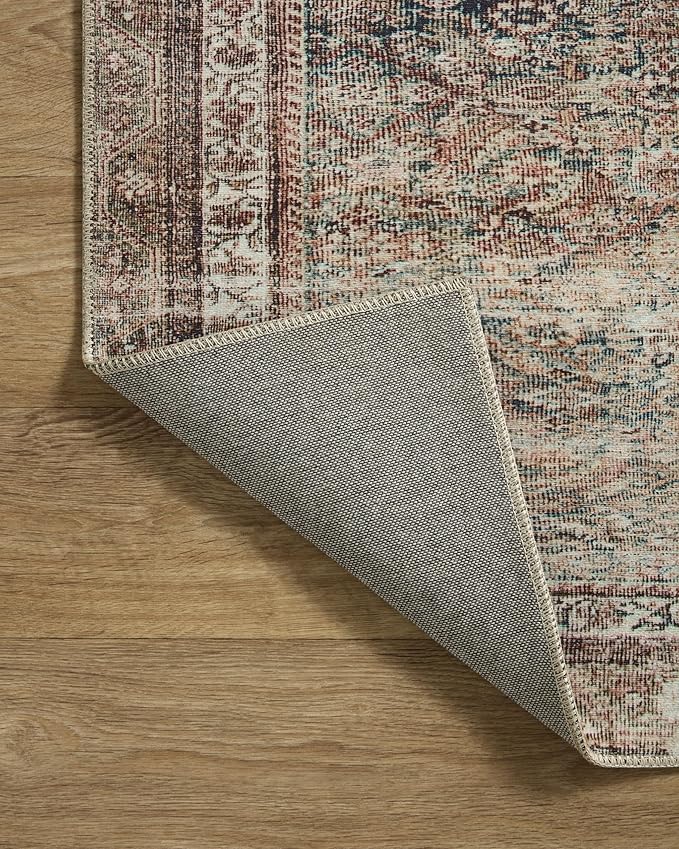 Loloi Chris Loves Julia Jules Collection JUL-09 Ink/Terracotta 8'-6'' x 11'-6'', .13" Pile Height, Area Rug