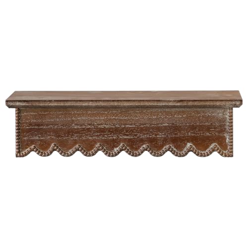 Wood Scalloped Wall Shelf