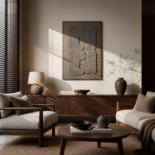Large 3 Piece 3D Textured Wall Art for Living Room