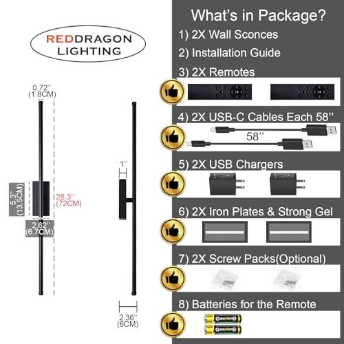 Battery Operated Linear Wall Sconce