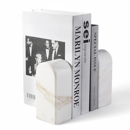Luxury Marble Bookends for Shelves