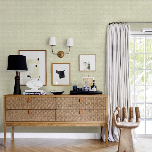 Grasscloth Wallpaper Peel and Stick Beige Contact Paper