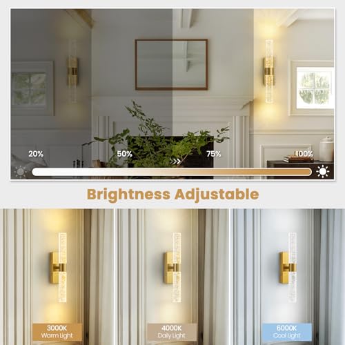 Crystal Battery Operated Wall Sconce
