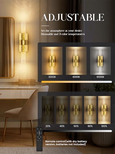 10000mAh Battery Operated Wall Sconces Set of 2