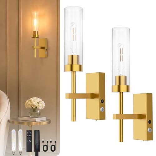 10000mAh Battery Operated Wall Sconces Set of 2
