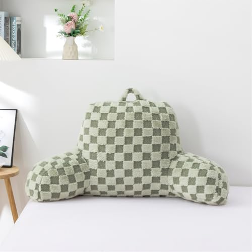 Reading Pillow Bed Rest Wedge Backrest Pillow with Arms Back Support for Sitting Up in Bed Cushion Incline Rest Sleeping Snoring Pillow